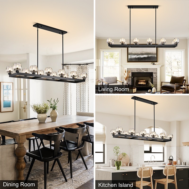 [Copy]Kirsten Glass Linear Chandelier 54"