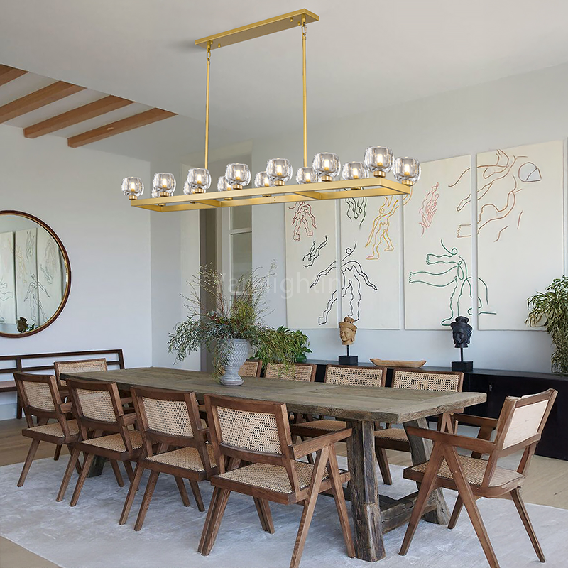 Kirsten Glass Linear Chandelier 72"