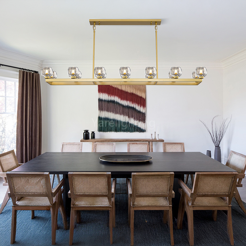 Kirsten Glass Linear Chandelier 72"