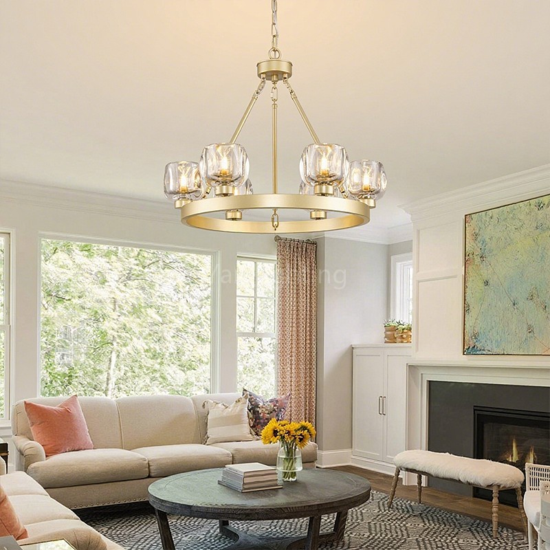 Kirsten Glass Round Chandelier 24"