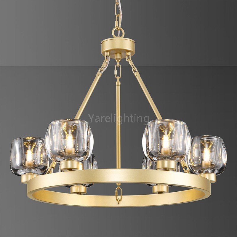 Kirsten Glass Round Chandelier 24",Modern Chandelier for living room
