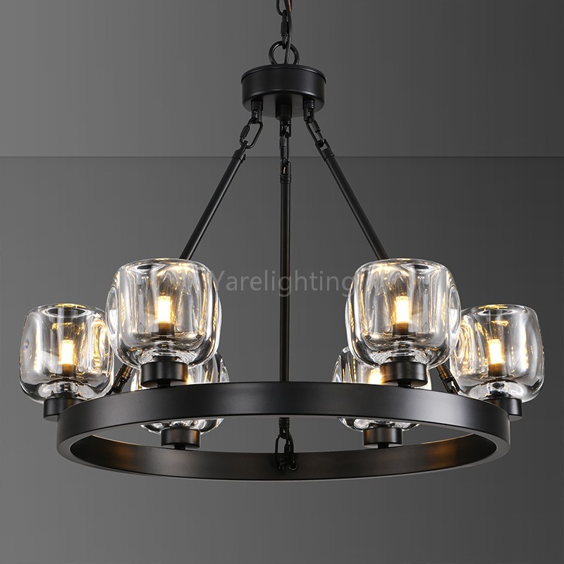 Kirsten Glass Round Chandelier 24"