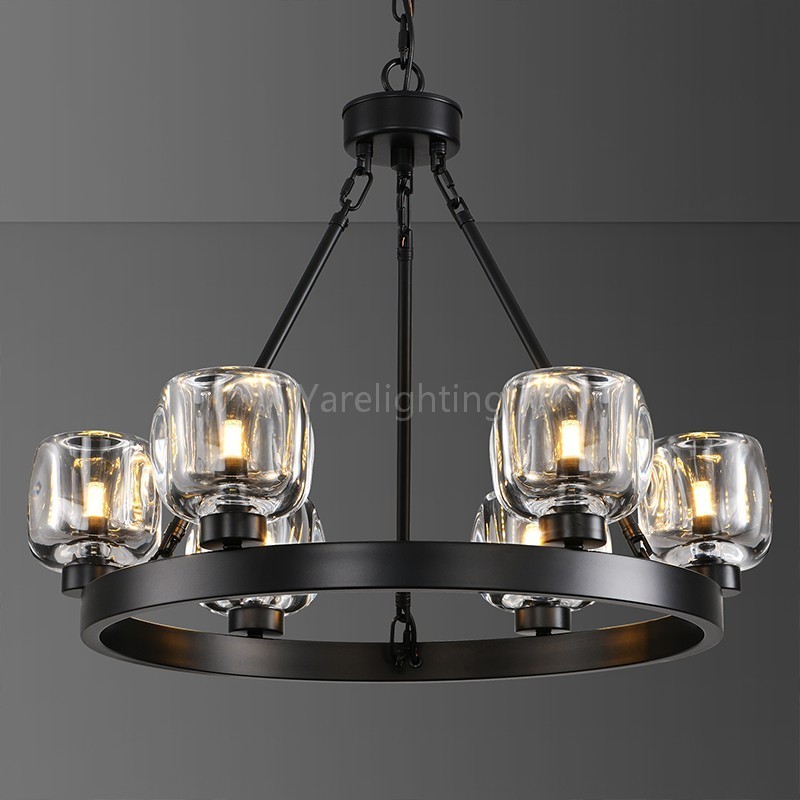 Kirsten Glass Round Chandelier 24"