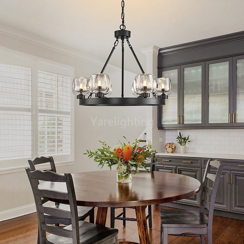 Kirsten Glass Round Chandelier 24"