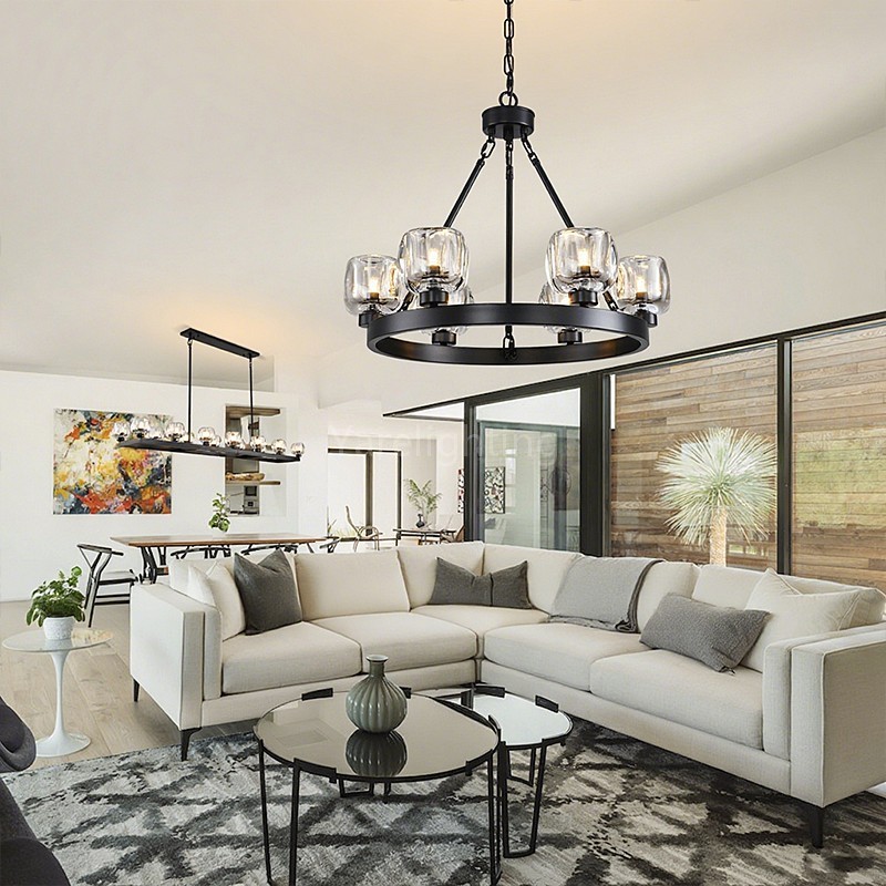 Kirsten Glass Round Chandelier 24"