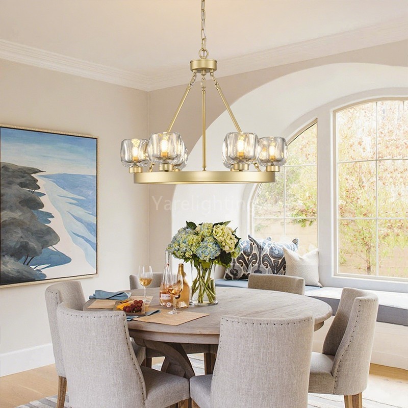 Kirsten Glass Round Chandelier 24"