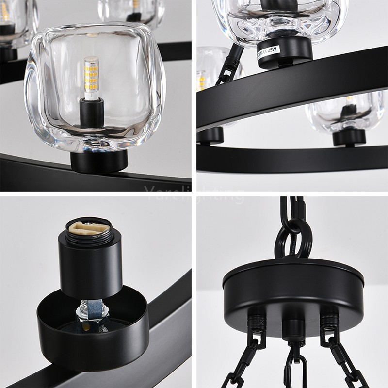 Kirsten Glass Round Chandelier 36"