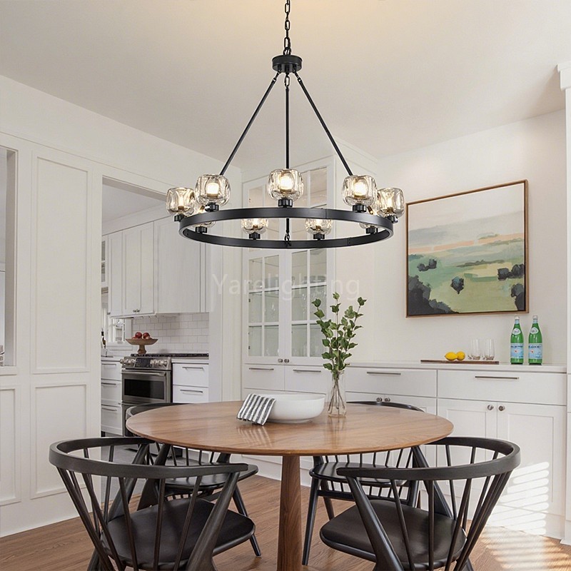 Kirsten Glass Round Chandelier 36"