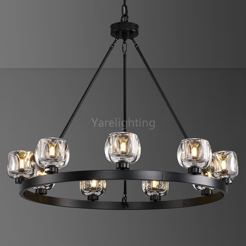 Kirsten Glass Round Chandelier 36"