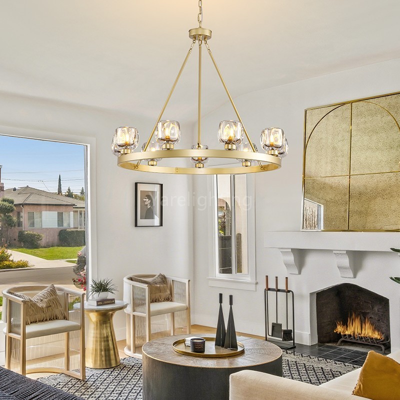 Kirsten Glass Round Chandelier 36"