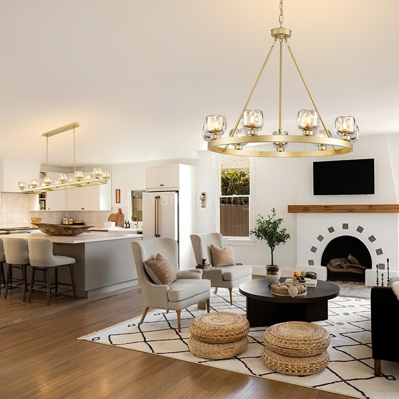 Kirsten Glass Round Chandelier 36"