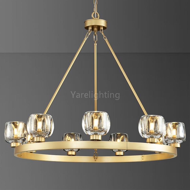 Kirsten Glass Round Chandelier 36",Modern chandelier for living room
