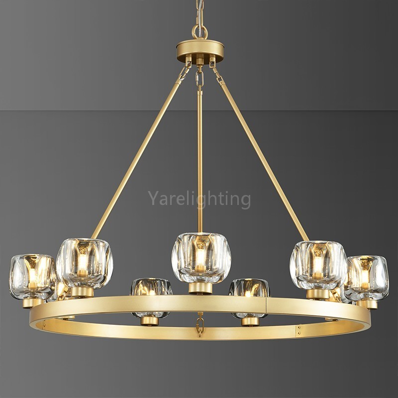 Kirsten Glass Round Chandelier 36",Modern chandelier for living room
