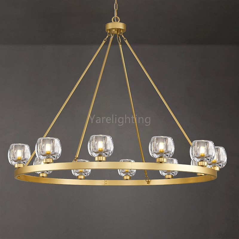 Kirsten Glass Round Chandelier  48"