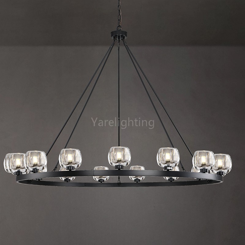 Kirsten Glass Round Chandelier 60"