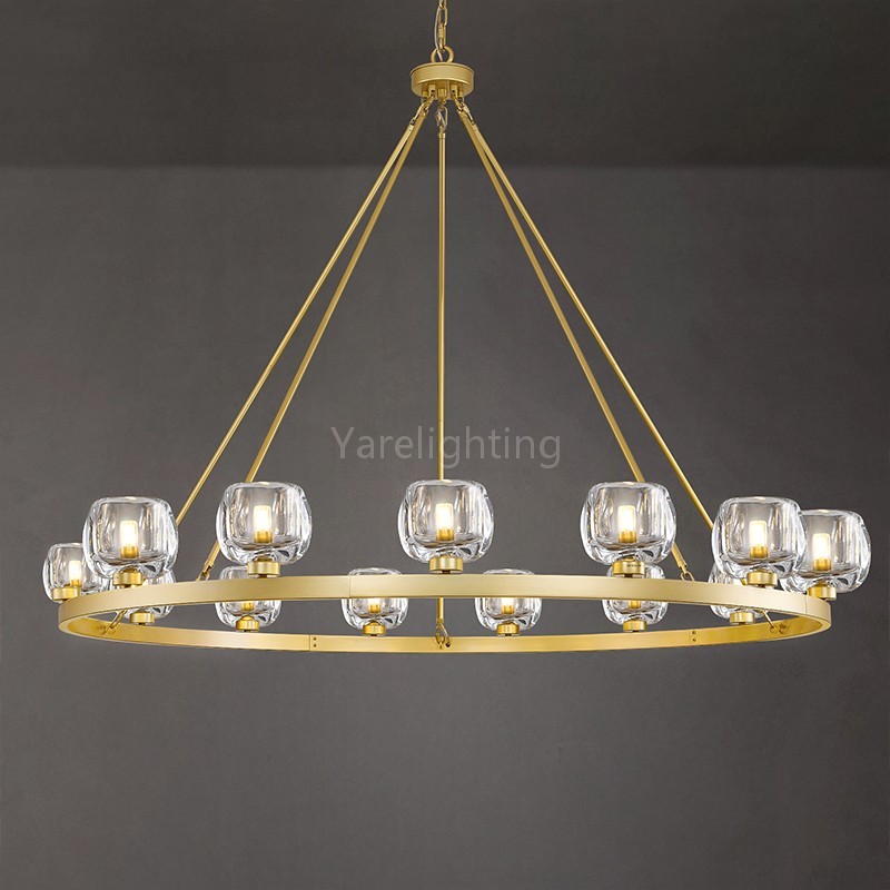 Kirsten Glass Round Chandelier 60"