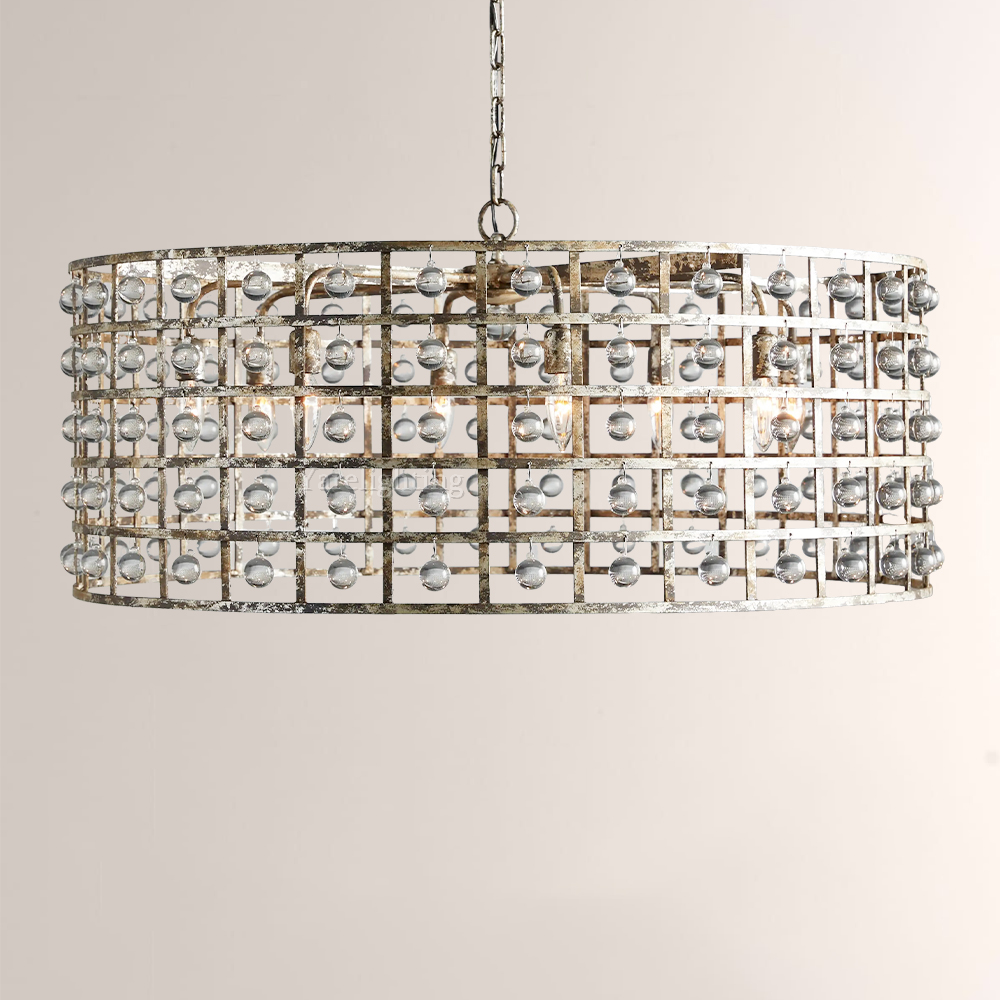 La Cage Round Chandelier,rustic chandeliers，Retro lron chandelier