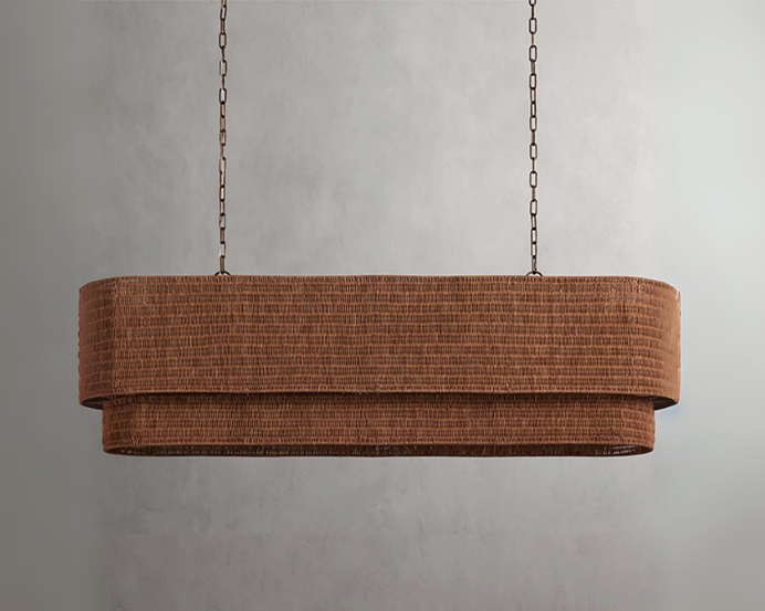 Nogy Rattan Beam  Chandelier