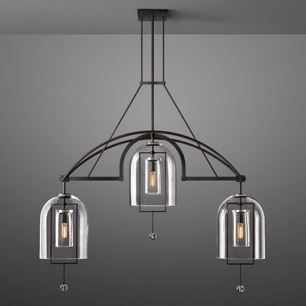 Sophia Linear Chandelier 61",RH FULCRUM LIGHTING,Living Room Chandelier