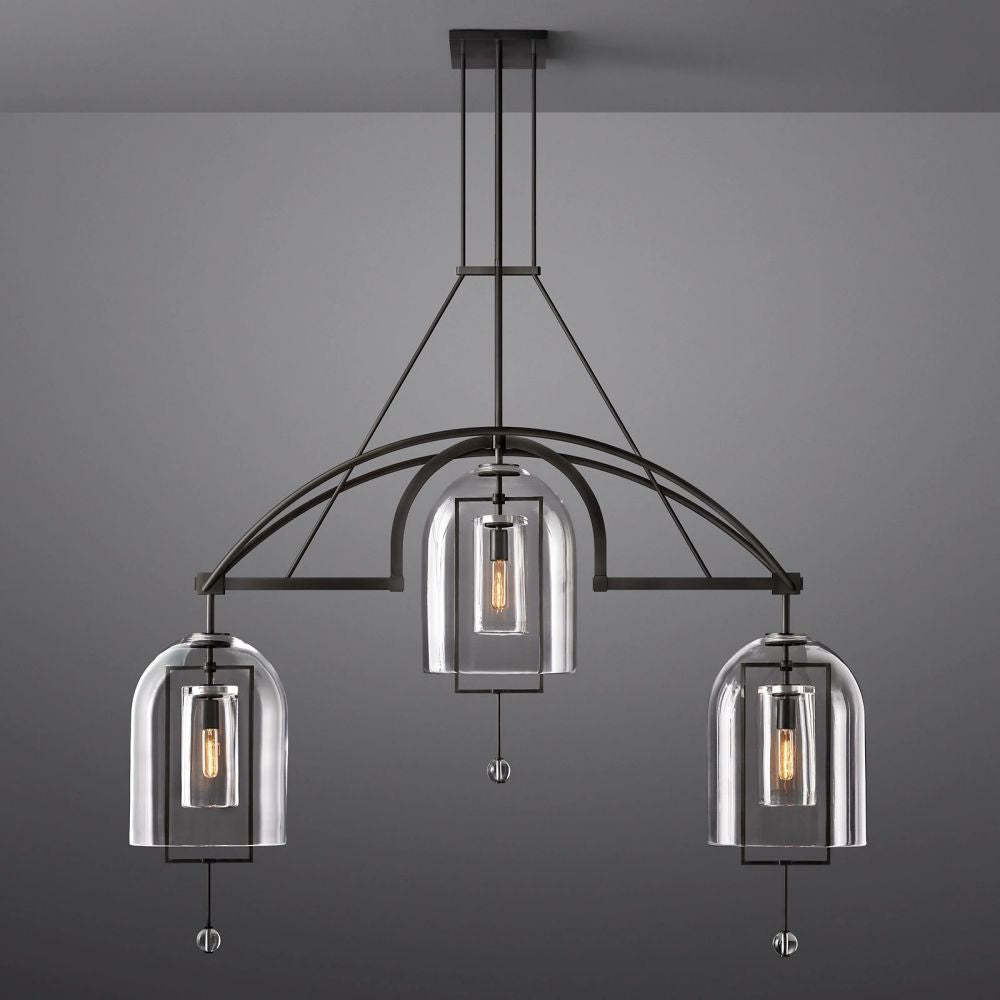 Sophia Linear Chandelier 61",RH FULCRUM LIGHTING,Living Room Chandelier
