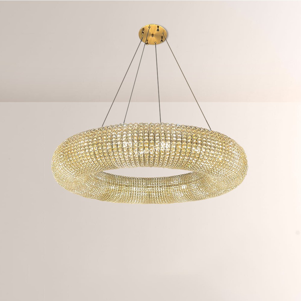 Lora Crystal Round Chandelier 22"