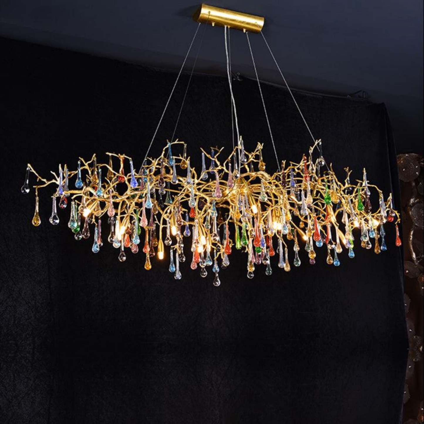 Lorna Teardrop Colorful Dining Branch Chandelier