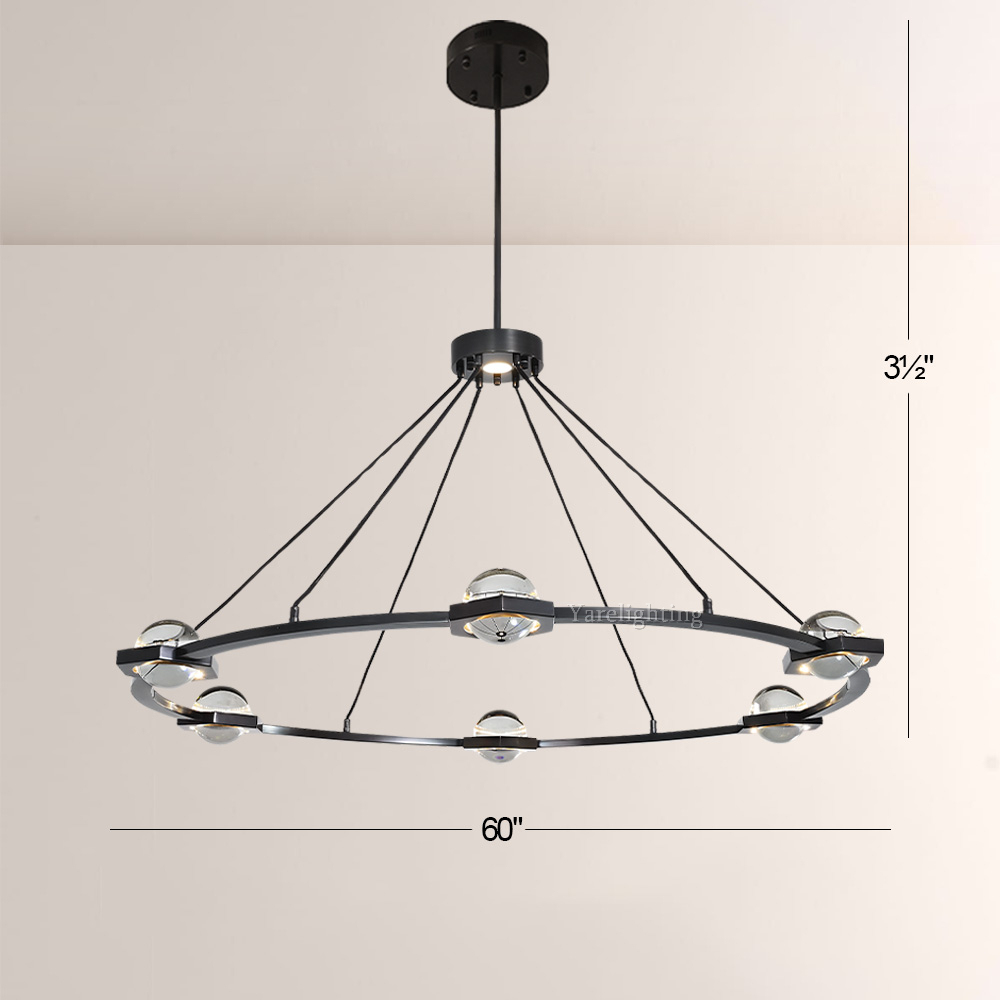 Cosmos Crystal Ball Round Chandelier 60"