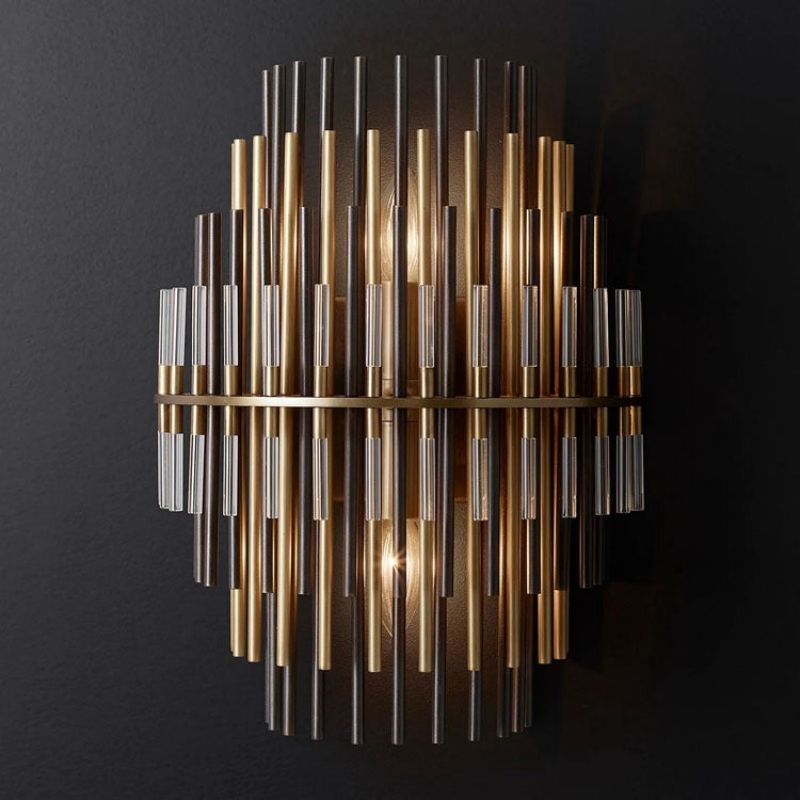 Bossy Industrial Wind Metal Tubes Wall Sconce