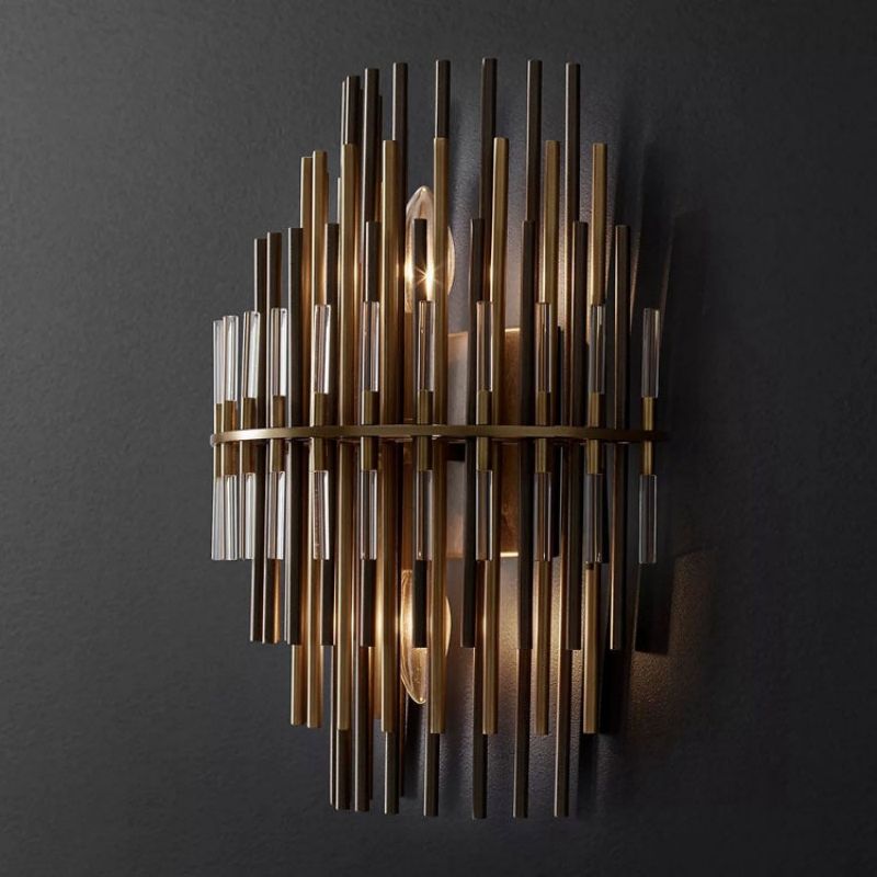 Bossy Industrial Wind Metal Tubes Wall Sconce