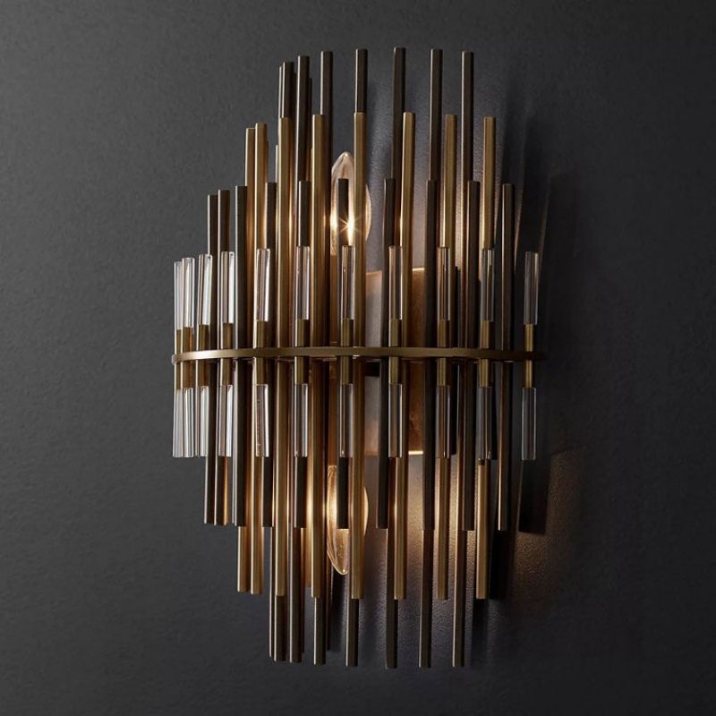 Bossy Industrial Wind Metal Tubes Wall Sconce