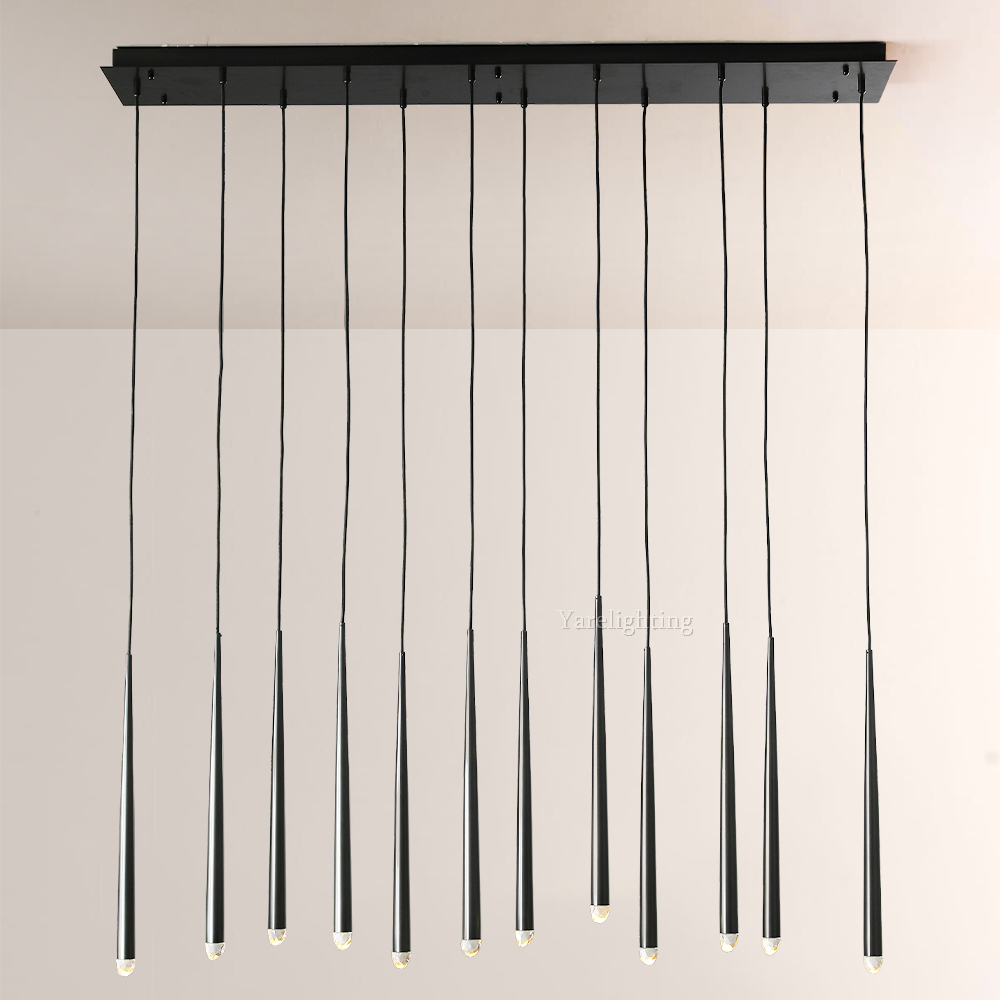 Charlotte Meteor Shower Tubular Linear Chandlier 60"