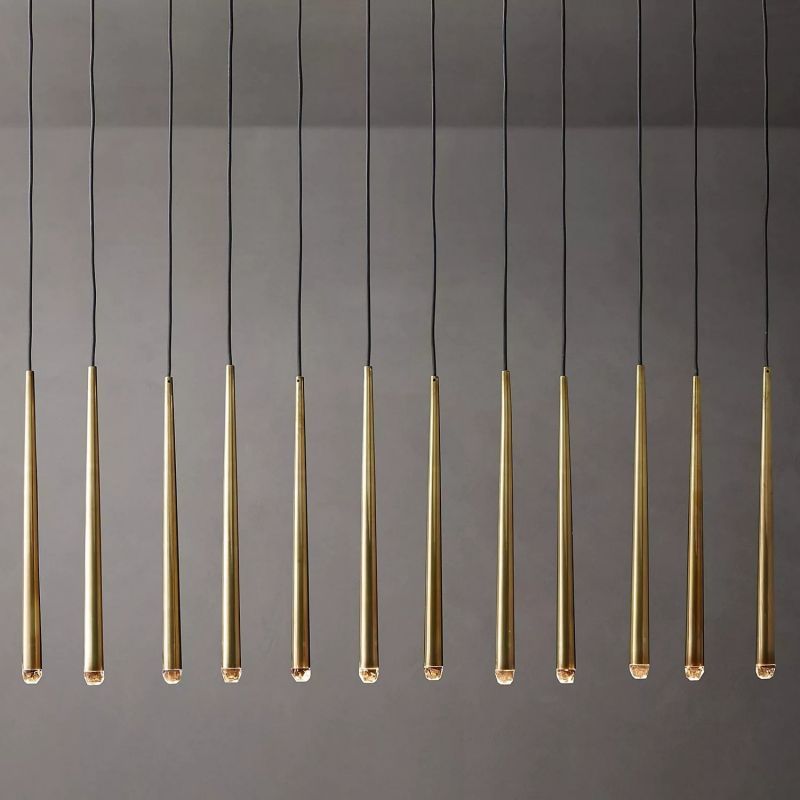 Charlotte Meteor Shower Tubular Chandelier 60",Modern Linear Chandelier