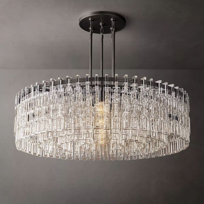 Mia Crystal Round Chandelier 48"