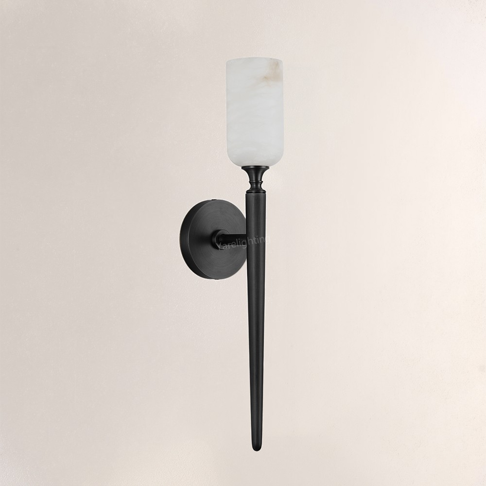 Axis Alabaster 1 Light Wall Sconce 21.6H,high - end artisanal sconce