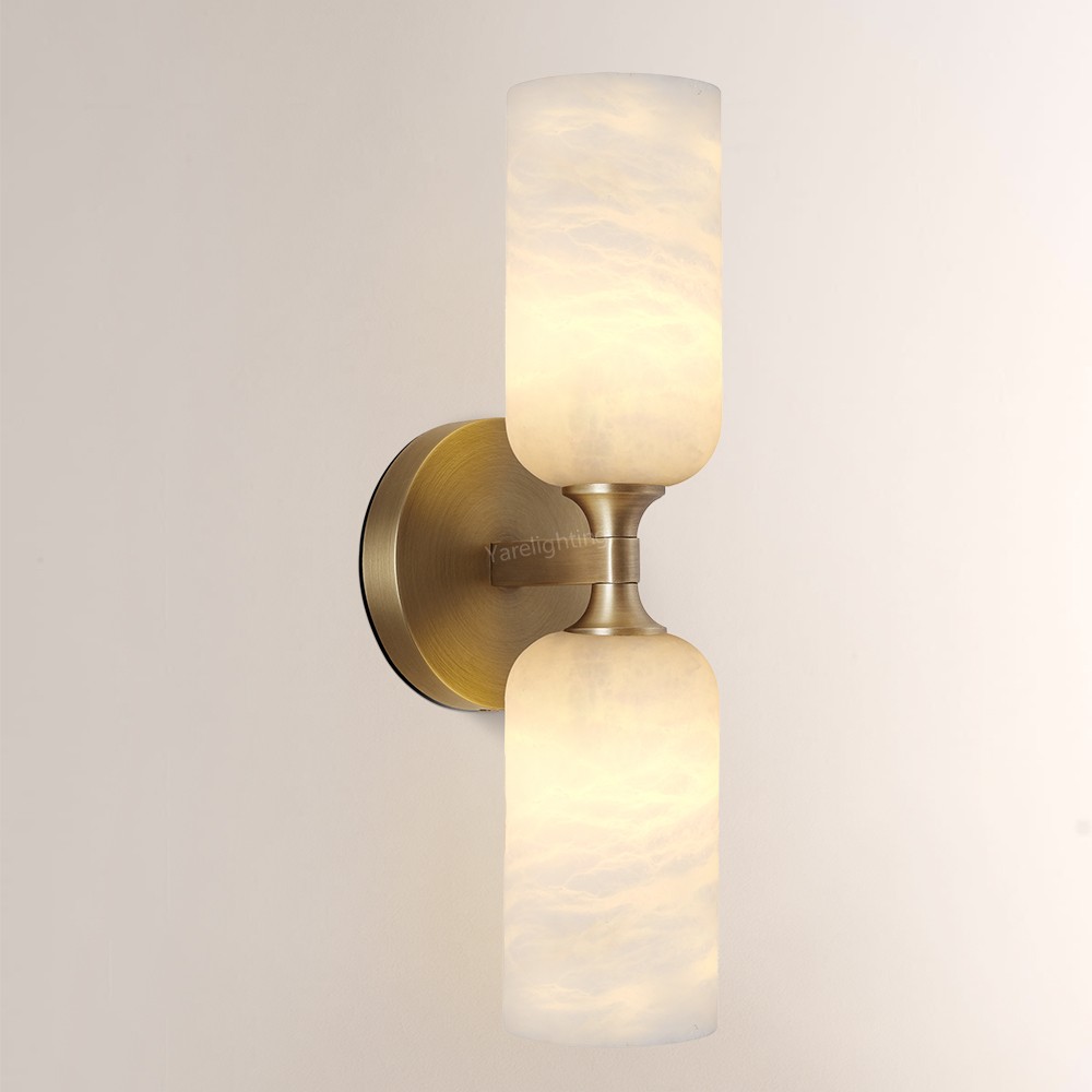 Modern Axis Alabaster Wall Sconce