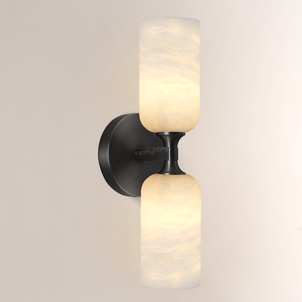 Modern Axis Alabaster Wall Sconce