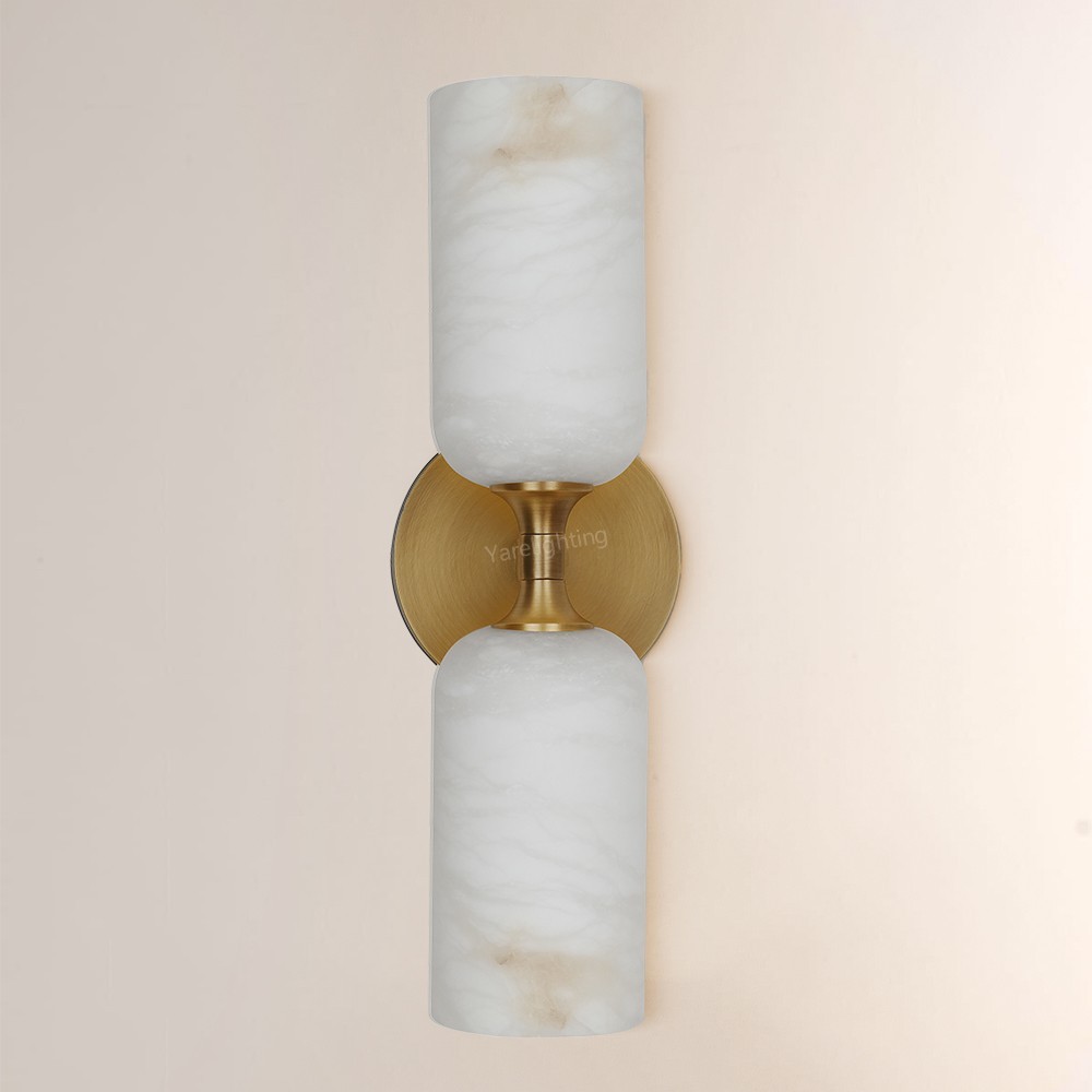 Modern Axis Alabaster Wall Sconce