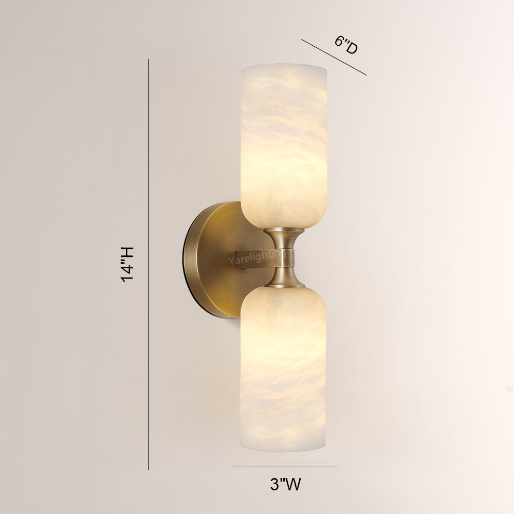 Modern Axis Alabaster Wall Sconce