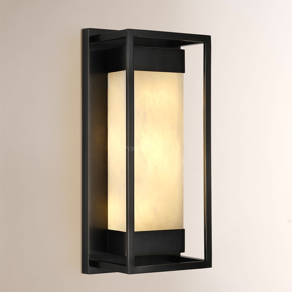 Modern Bravura Alabaster Wall Sconce 