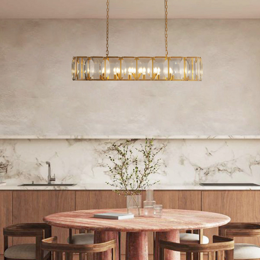 Hewson Multicurve Crystal Rectangular Chandelier 54“