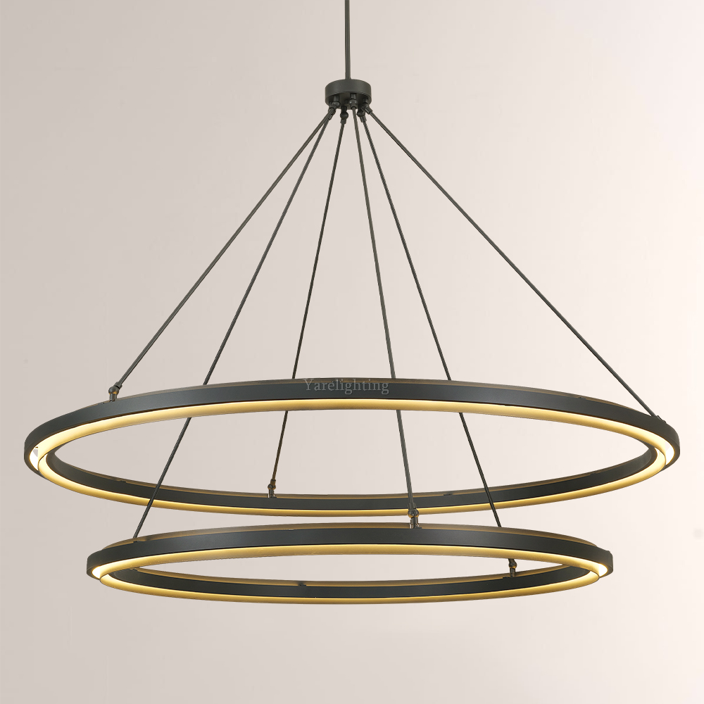 Peral 2-Tier Round Chandelier 60"