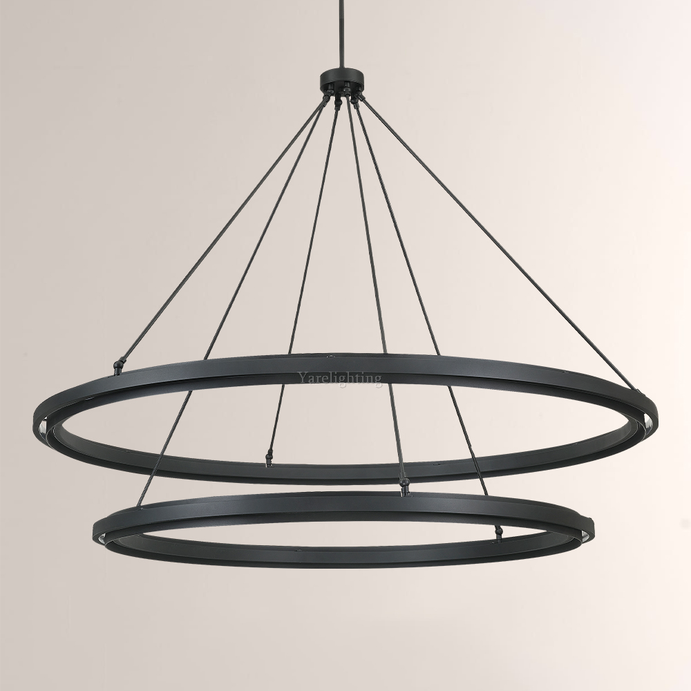 Peral 2-Tier Round Chandelier 60"