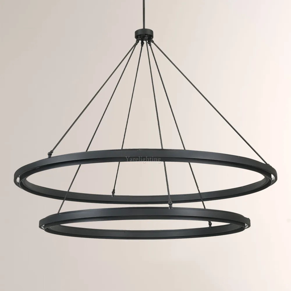 Peral 2-Tier Round Chandelier 60"