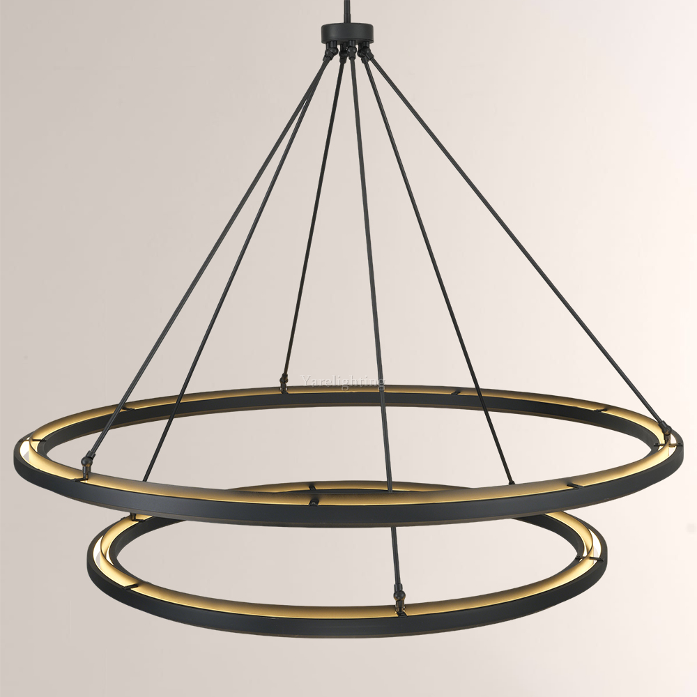 Peral 2-Tier Round Chandelier 60"
