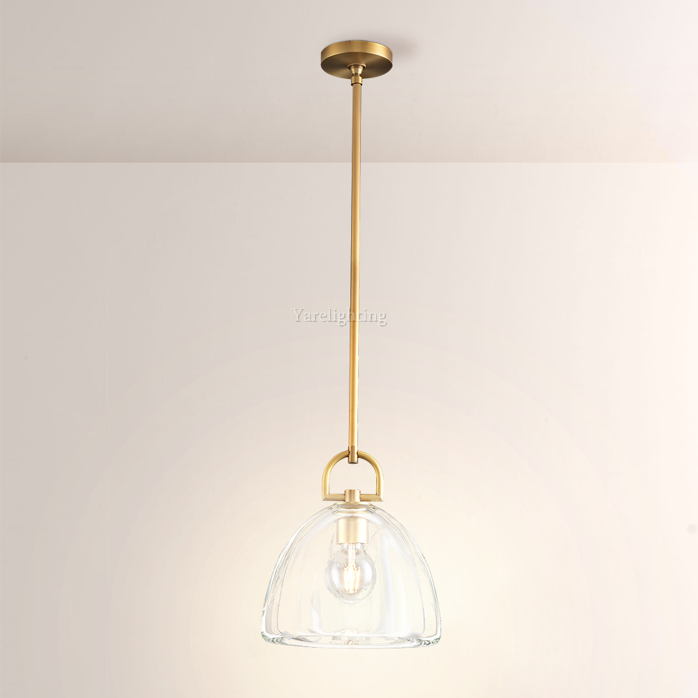 Nancy Circle Modern Dome Pendant,Glass Pendant Light For Living Room