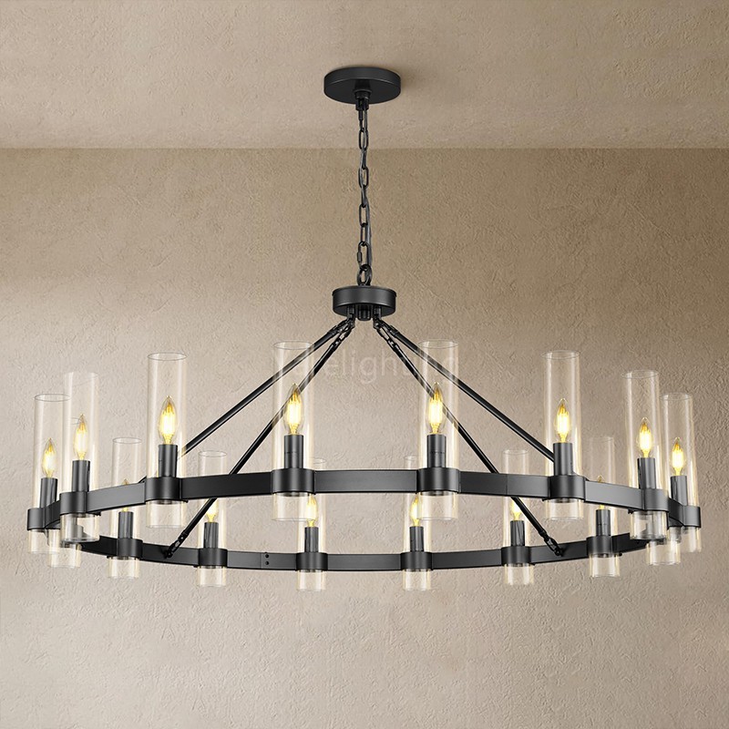 Modern Glass Round Chandelier 48“D
