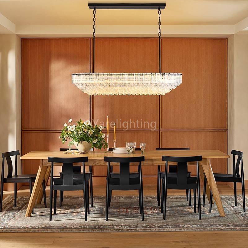 Modern Rectangular Dining Room Chandelier 43"L
