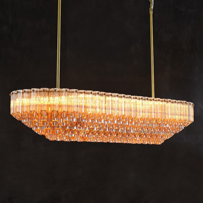 Modern Rectangular Dining Room Chandelier 43"L, modern round Chandelier living room, foyer, kitchen, bedroom.