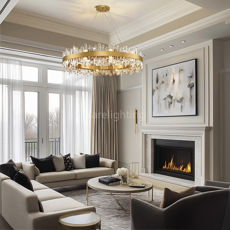 Modern Round Crystal Chandelier 40D