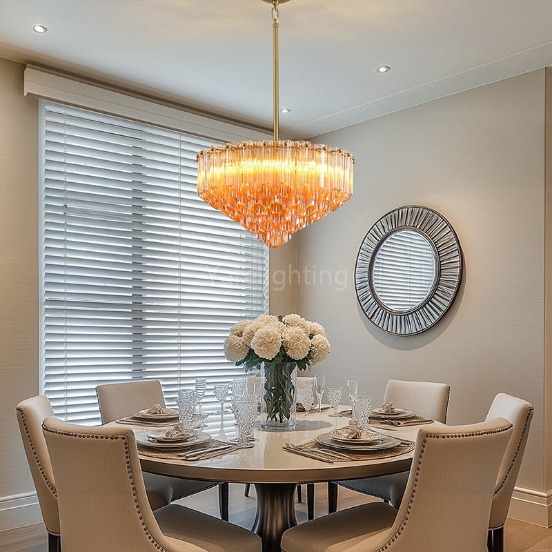 Modern Round Dining Room Chandelier 14"D